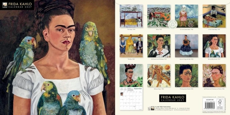 Kalendarz 2027 ścienny kwadrat Frida Kahlo