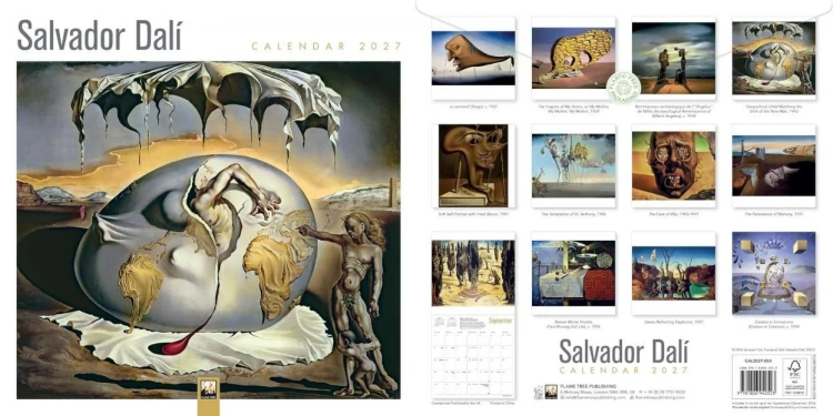 Kalendarz ścienny kwadrat Salvador Dali 2027