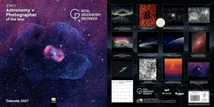 Kalendarz 2027 Royal Observatory Greenwich ZWO