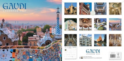 Kalendarz 2027 ścienny kwadrat Gaudi