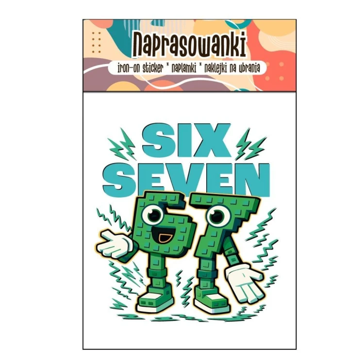 Naprasowanki Termo Naklejki na Ubrania Six Seven