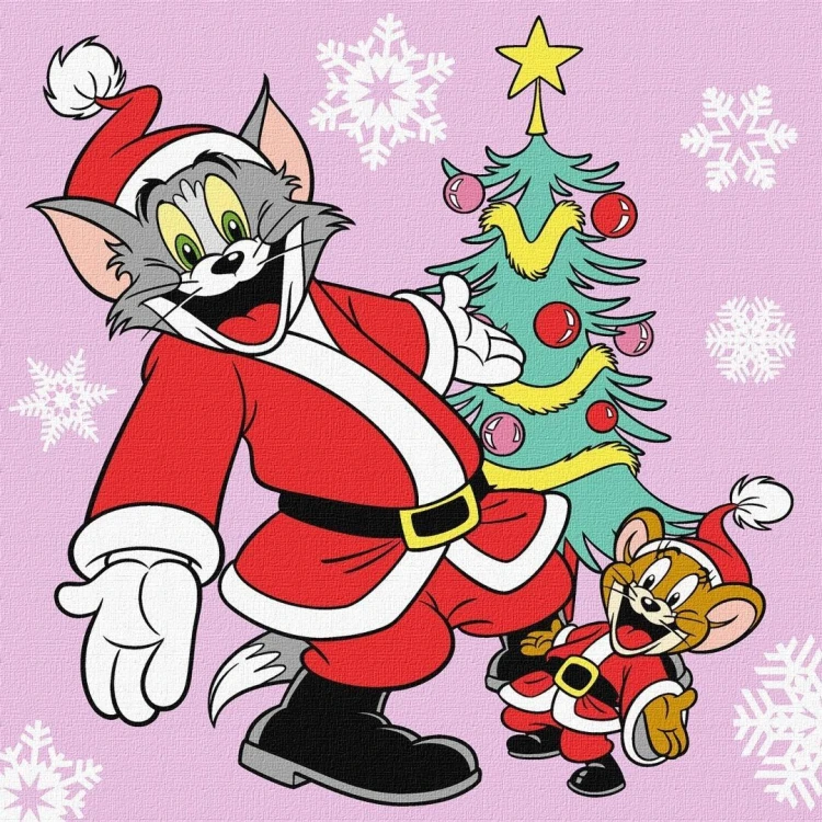 Malowanie po numerach - Tom i Jerry 25x25cm