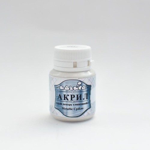 Farba akrylowa metaliczna Srebrny 20ml, Ideyka
