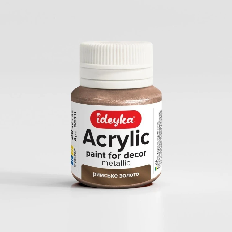 Farba akrylowa metaliczna Rzymskie złoto 20ml