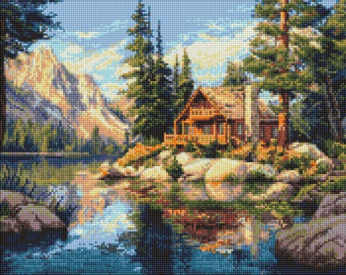 Diamentowa mozaika - Leśny powiew wiatru 40x50cm