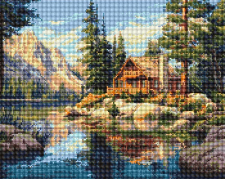 Diamentowa mozaika - Leśny powiew wiatru 40x50cm