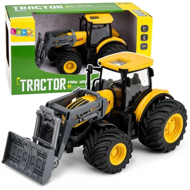 Traktor ze spychaczem 1:24, Leantoys
