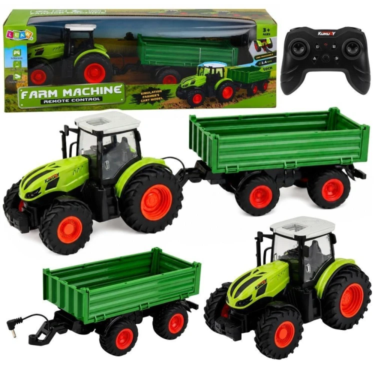 Traktor z przyczepą wywrotką R/C 1:24, Leantoys