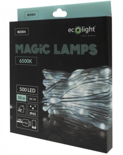 Magiczne lampki 500 led 6500K 50m DC5V