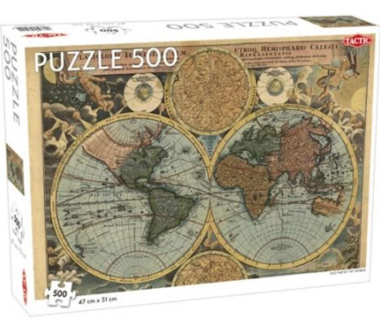 Puzzle 500 Around the World Old Map of the World