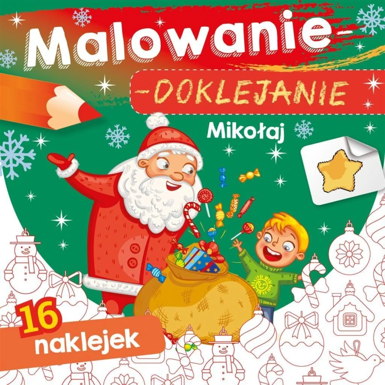 Malowanie-doklejanie. Mikołaj, Wydawnictwo Skrzat
