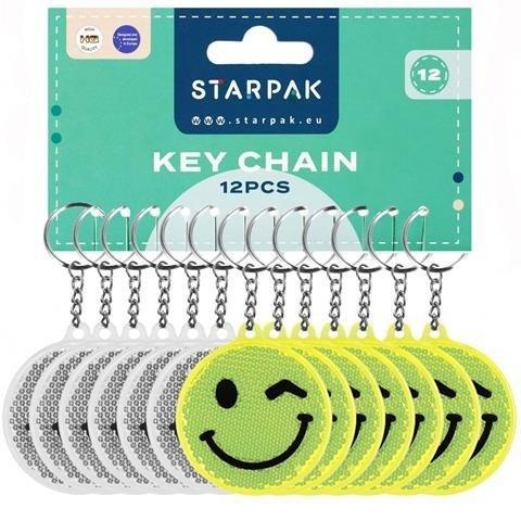 Brelok odblaskowy 7cm Emot (12szt), STARPAK