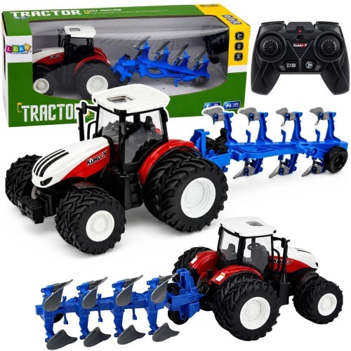 Traktor z pługiem wieloskibowym R/C 1:24, Leantoys