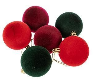 Bombki welurowe 6szt