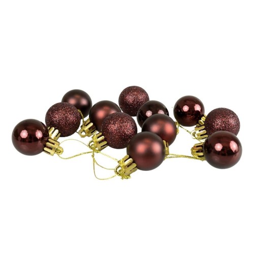 Bombki mini bordowe 12szt