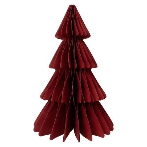 Choinka bordowa papierowa dekoracja 25cm