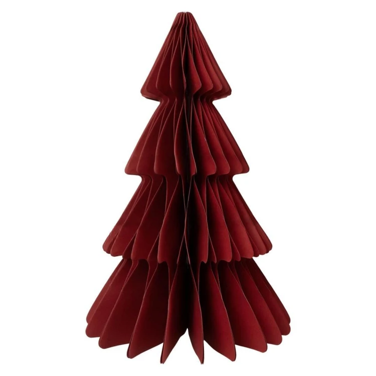 Choinka bordowa papierowa dekoracja 25cm