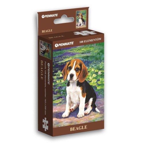 Puzzle 108 mini Dog Garden Beagle, Penmate
