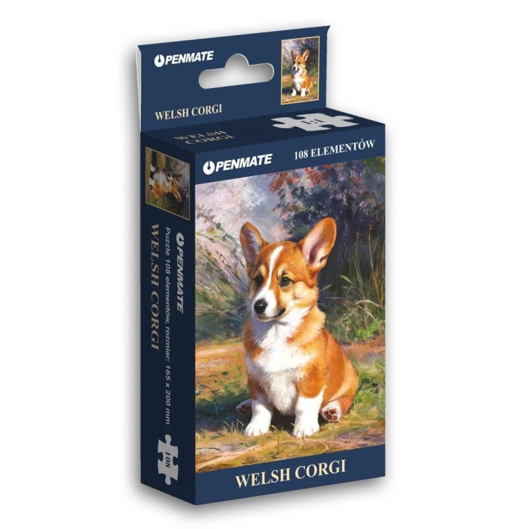 Puzzle 108 mini Dog Garden Welsh Corgi, Penmate