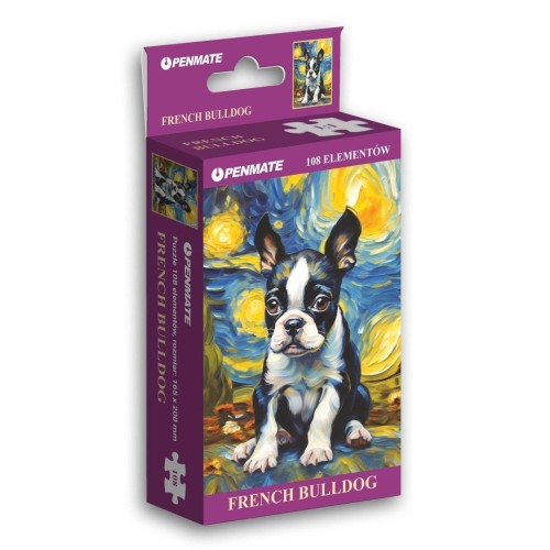 Puzzle 108 mini Starry Night French Bulldog