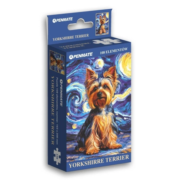 Puzzle 108 mini Starry Night Yorkshire Terrier