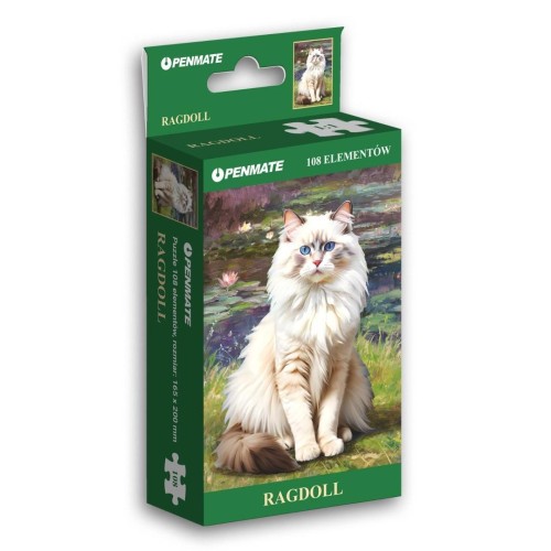 Puzzle 108 mini Elegant Cat Rag Doll, Penmate