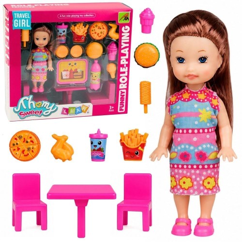 Mini laleczka fast food z akcesoriami, Leantoys