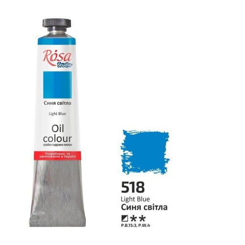 Farba olejna light blue 518 45ml, Rosa