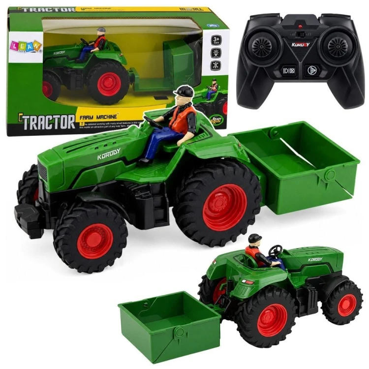 Traktor z przyczepą skrzyniową R/C 1:24, Leantoys