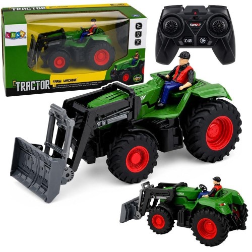 Traktor ze spychaczem i rolnikiem R/C 1:24