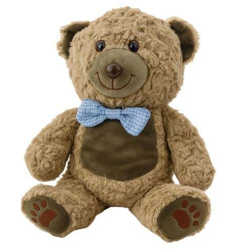 Pluszowa maskotka miś z muchą jasnobrązowy 30 cm