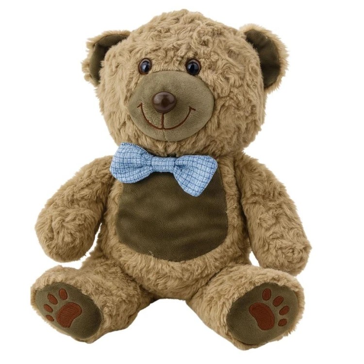 Pluszowa maskotka miś z muchą jasnobrązowy 30 cm