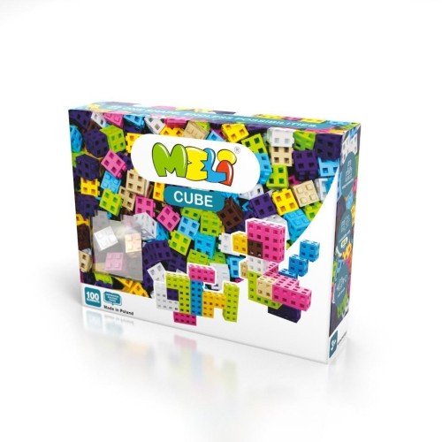 Klocki konstrukcyjne Meli Cube Pink 100szt, Meli