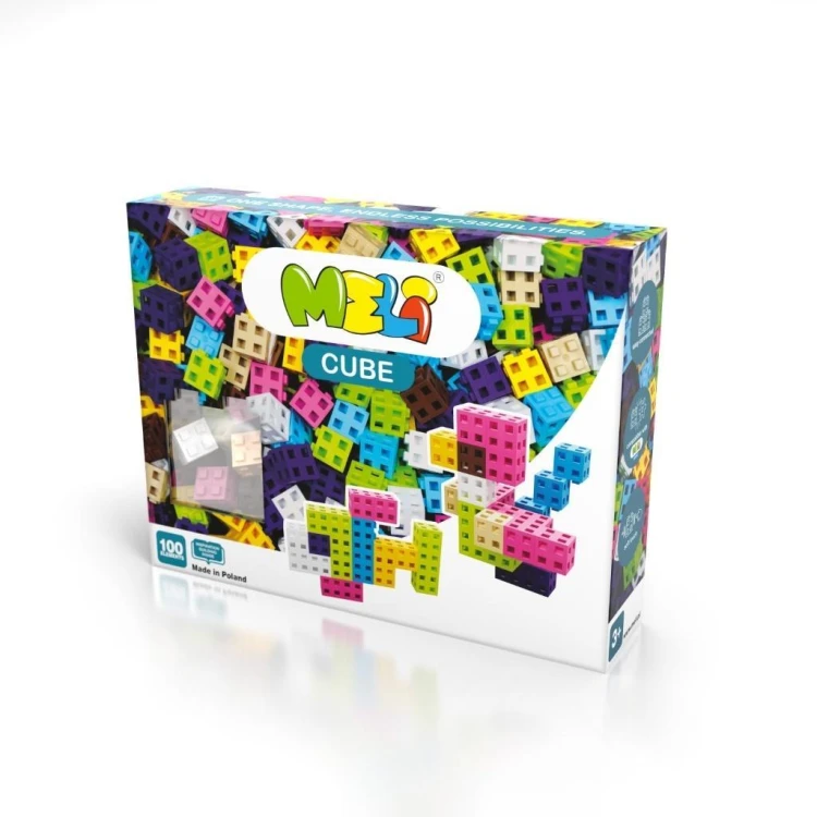 Klocki konstrukcyjne Meli Cube Pink 100szt, Meli