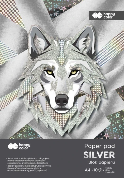 Blok Hobby Silver A4 150-230g 10ark HAPPY COLOR