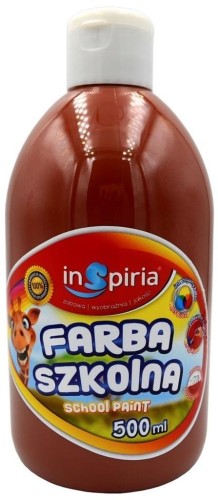 Farba szkolna brązowa 500ml, InSpiria