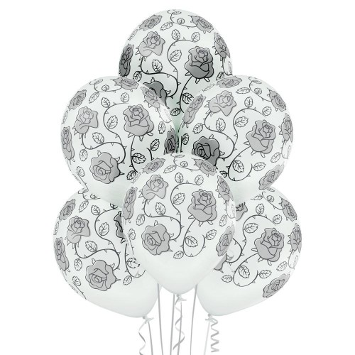 Balony róże 30cm 6szt