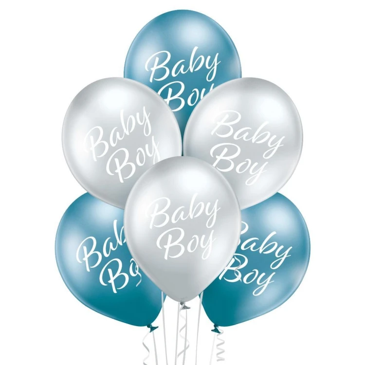 Balony glossy chłopiec 30cm 6szt