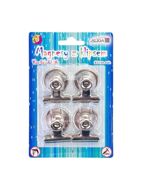 Magnesy z klipsem 4szt, Aliga
