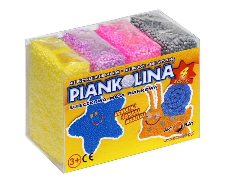Piankolina 4 kostki żółty, Art. and Play