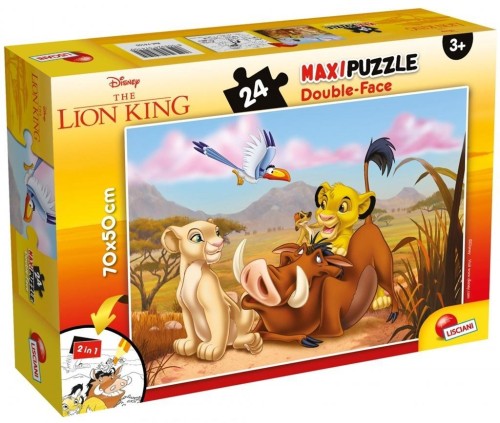 Puzzle dwustronne Supermaxi 24 Król Lew, Lisciani