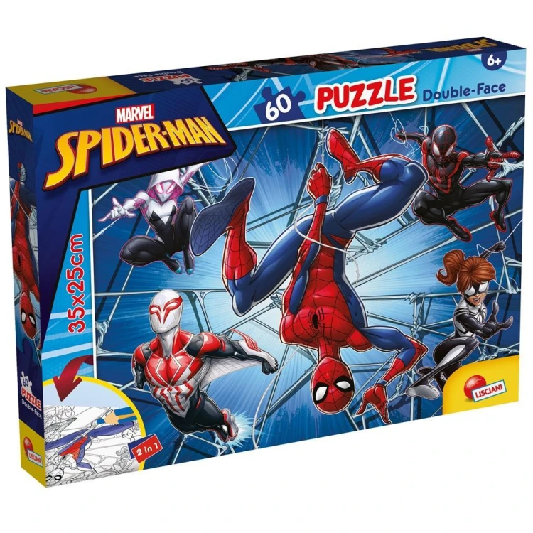 Puzzle 60 dwustronne Spiderman, Lisciani