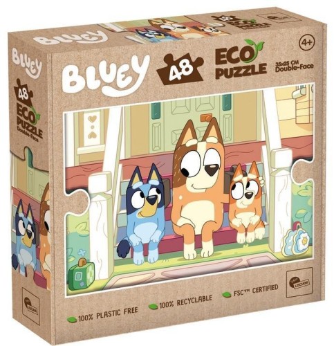Puzzle 48 Bluey Eko dwustronne, Lisciani