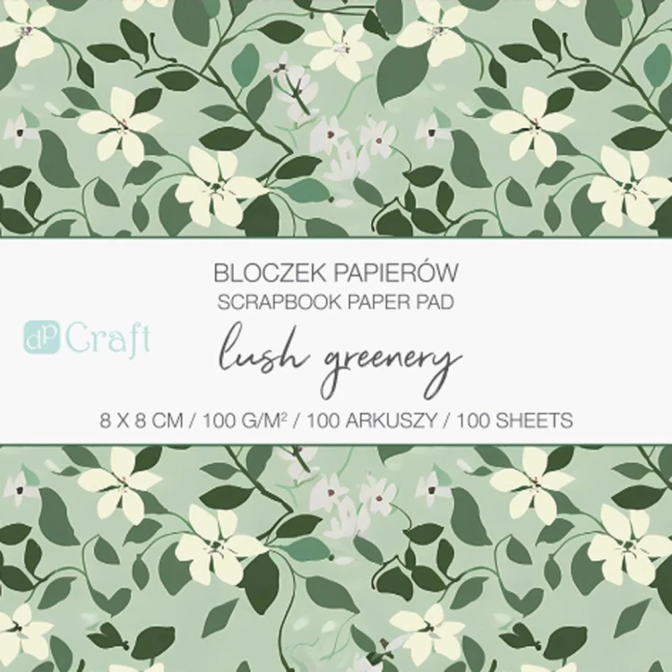 Bloczek papierów lush green 8x8cm 100 kartek