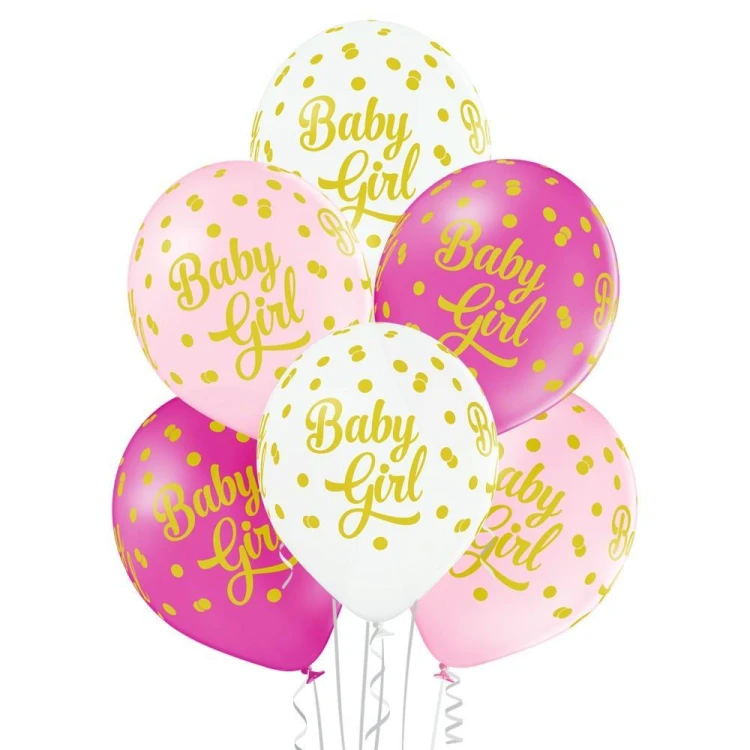 Balony dla dziewczynki 30cm 6szt