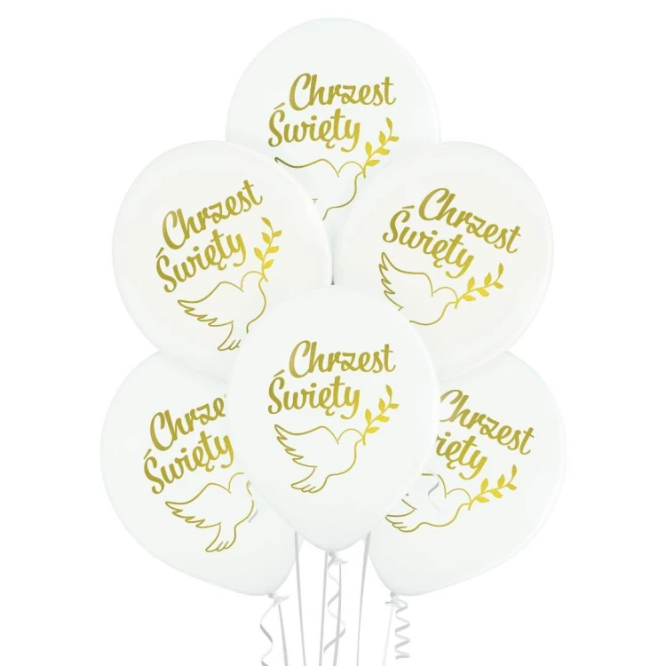 Balony chrzest 30cm 6szt
