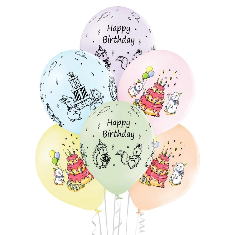 Balony urodziny 30cm 6szt