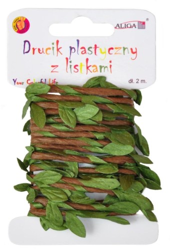 Drucik plastyczny z listkami 2m, Aliga