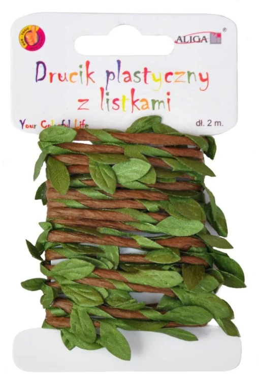Drucik plastyczny z listkami 2m, Aliga