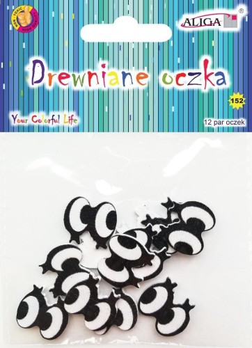 Oczka drewniane 12 par, Aliga